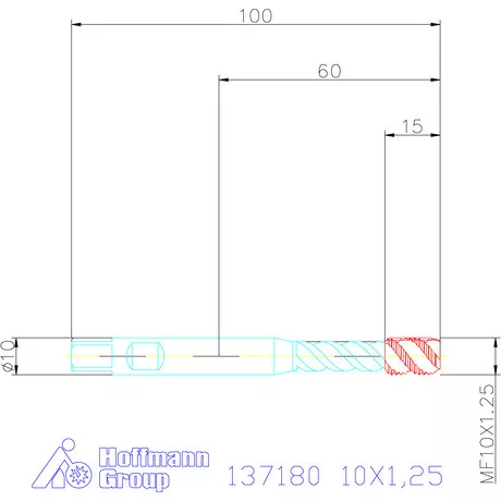 Garant Gépi menetfúró szinkronorsókhoz HSS-E-PM Form C 10X1,25