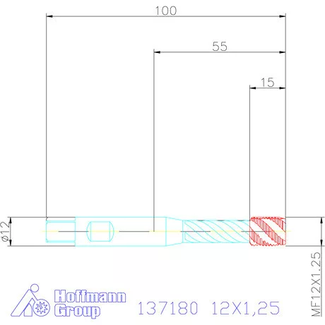 Garant Gépi menetfúró szinkronorsókhoz HSS-E-PM Form C 12X1,25