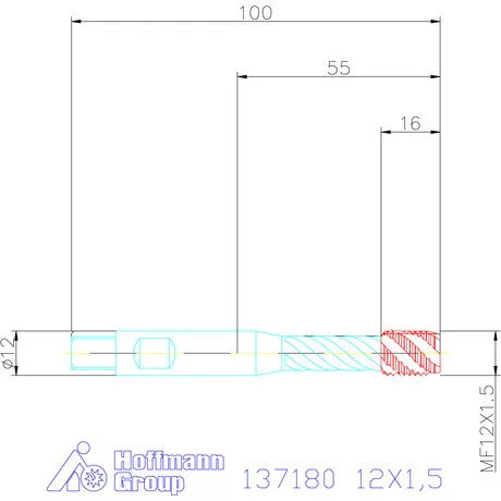 Garant Gépi menetfúró szinkronorsókhoz HSS-E-PM Form C 12X1,5
