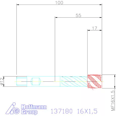 Garant Gépi menetfúró szinkronorsókhoz HSS-E-PM Form C 16X1,5