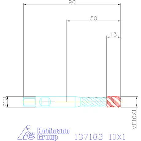 Garant Gépi menetfúró szinkronorsókhoz HSS-E-PM Form E 10X1