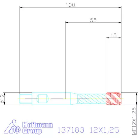 Garant Gépi menetfúró szinkronorsókhoz HSS-E-PM Form E 12X1,25