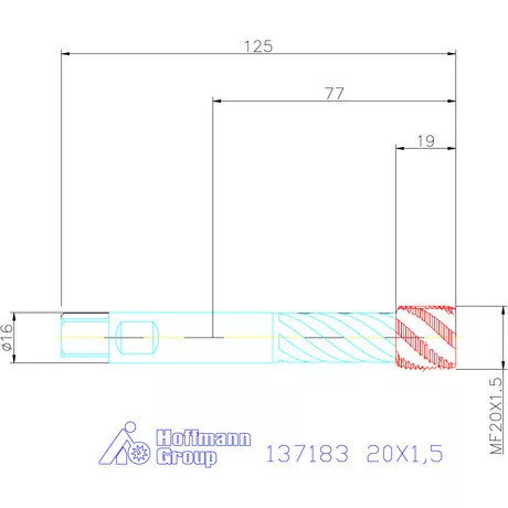 Garant Gépi menetfúró szinkronorsókhoz HSS-E-PM Form E 20X1,5