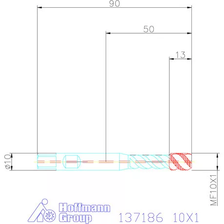 Garant Gépi menetfúró szinkronorsókhoz HSS-E-PM IK / Form C 10X1
