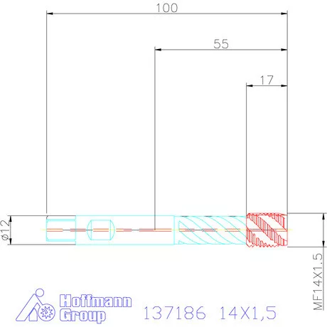 Garant Gépi menetfúró szinkronorsókhoz HSS-E-PM IK / Form C 14X1,5