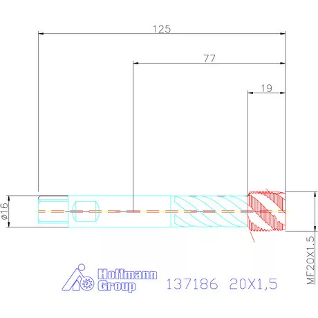 Garant Gépi menetfúró szinkronorsókhoz HSS-E-PM IK / Form C 20X1,5