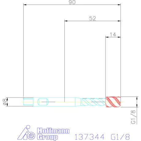 Garant Gépi menetfúró szinkronorsókhoz HSS-E-PM Form C G1/8