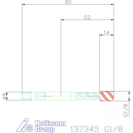 Garant Gépi menetfúró szinkronorsókhoz HSS-E-PM Form E G1/8