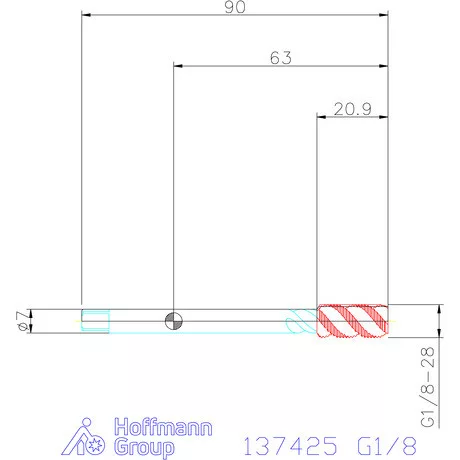 Garant Garant Master Tap Steel<sup>HT</sup> gépi menetfúró HSS-E-PM Form C G1/8
