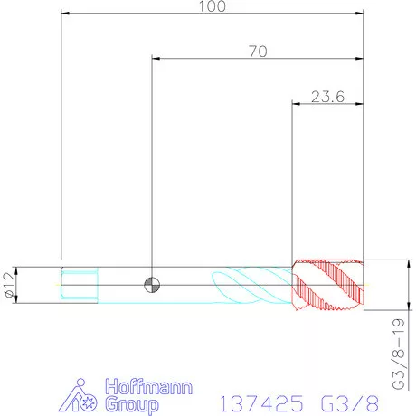 Garant Garant Master Tap Steel<sup>HT</sup> gépi menetfúró HSS-E-PM Form C G3/8