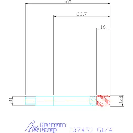 Garant Gépi menetfúró HSS-E Form C G1/4