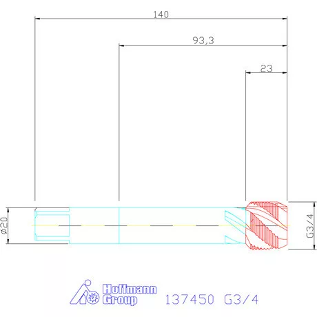 Garant Gépi menetfúró HSS-E Form C G3/4