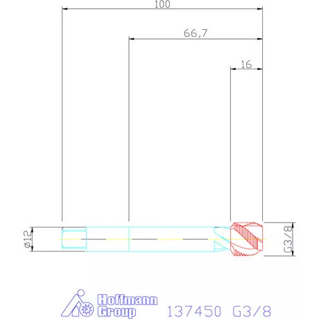 Garant Gépi menetfúró HSS-E Form C G3/8
