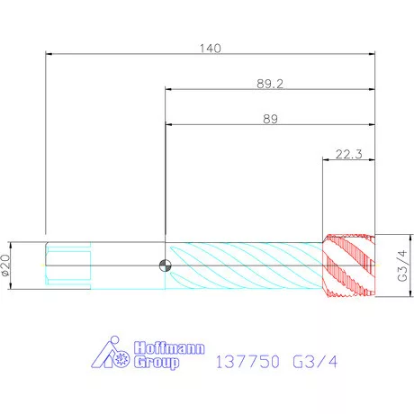 Garant Garant Master Tap INOX gépi menetfúró HSS-E-PM Form C G3/4