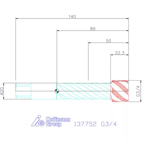 Garant Garant Master Tap INOX gépi menetfúró HSS-E-PM Form E G3/4