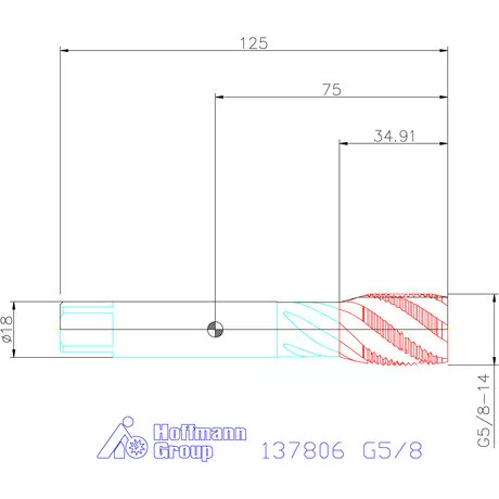 Holex Holex Pro Tap gépi menetfúró HSS-E C alak G5/8
