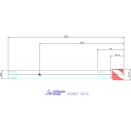 Garant Garant Master Tap gépi menetfúró extra hosszú HSS-E-PM, Form C G3/4