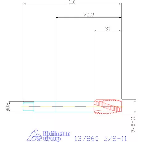 Garant Gépi menetfúró 5/8-11