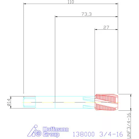 Garant Gépi menetfúró 3/4-16