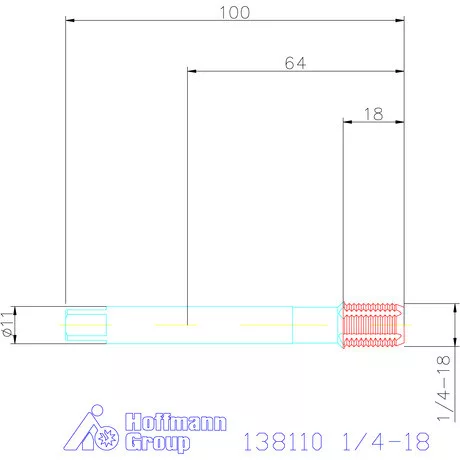 Garant Gépi menetfúró HSS-E 1/4-18