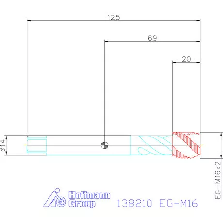 Garant Garant Master Tap gépi menetfúró huzalmenet betétekhez HSS-E-PM EG-M16