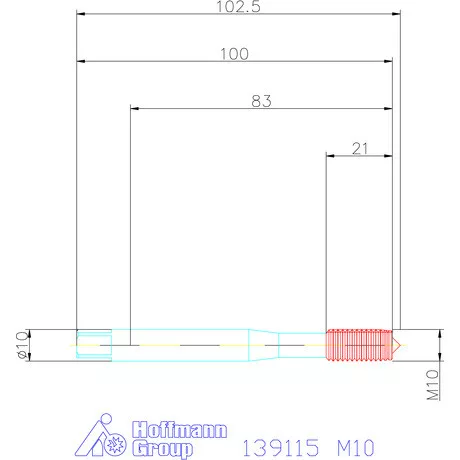 Garant Gépi menetformázó kenőhorony nélkül HSS-E-PM 6HX M10