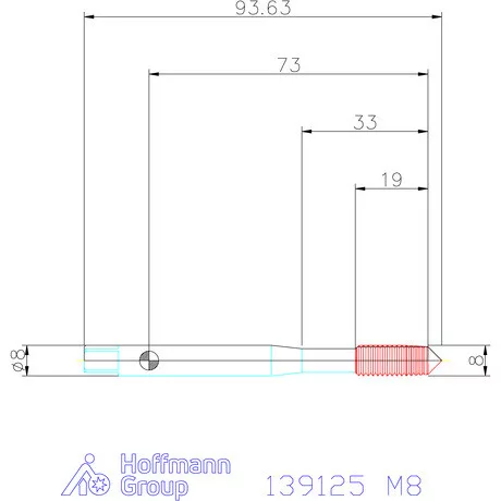 Garant Gépi menetformázó kenőhorony nélkül HSS-E-PM 6HX M8