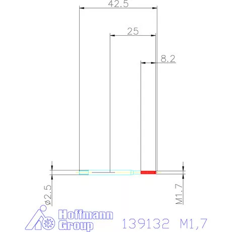 Holex Gépi menetformázó kenőhorony nélkül HSS-E 6HX M1,7