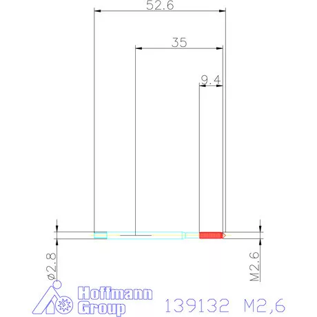 Holex Gépi menetformázó kenőhorony nélkül HSS-E 6HX M2,6