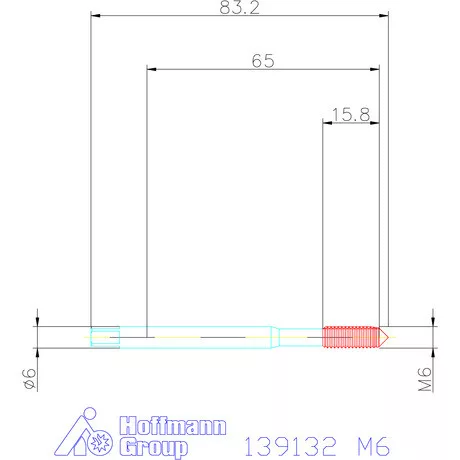 Holex Gépi menetformázó kenőhorony nélkül HSS-E 6HX M6