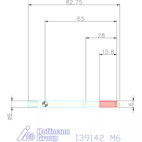Holex Gépi menetformázó kenőhorony nélkül HSS-E 6GX M6