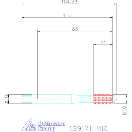 Garant Gépi menetformázó kenőhornyokkal HSSE-PM Form C 6HX M10