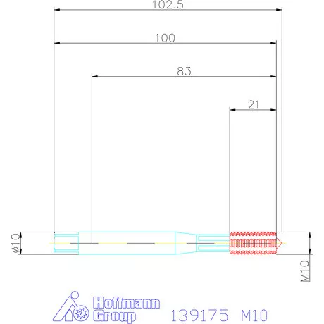 Garant Gépi menetformázó kenőhornyokkal HSS-E-PM Form C 6HX M10