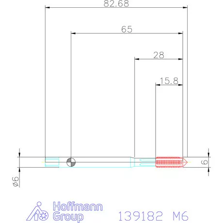 Holex Gépi menetformázó kenőhornyokkal HSS-E Form C 6HX M6