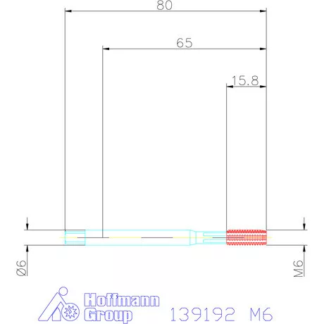 Holex Gépi menetformázó kenőhornyokkal HSS-E Form C 6GX M6