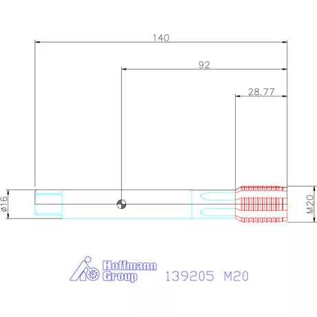 Garant Gépi menetformázó kenőhornyokkal HSS-E-PM Form C 6GX M20