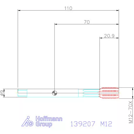 Garant Gépi menetformázó kenőhornyokkal HSSE-PM Form C 7GX M12