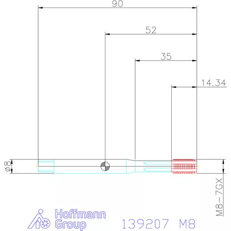Garant Gépi menetformázó kenőhornyokkal HSSE-PM Form C 7GX M8