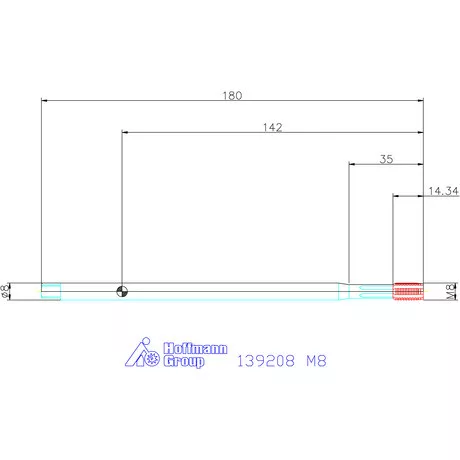 Garant Gépi menetformázó kenőhornyokkal Extra hosszú HSS-E-PM Form C 6HX M8