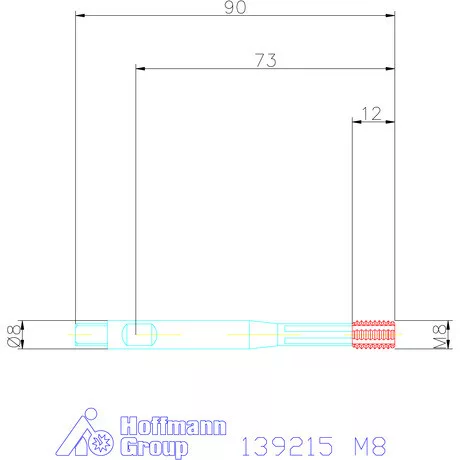 Garant Szinkron gépi menetformázó kenőhornyokkal HSS-E-PM Form E M8