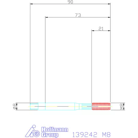 Garant Szinkron gépi menetformázó kenőhornyokkal VHM M8