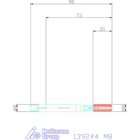 Garant Szinkron gépi menetformázó kenőhornyokkal VHM IK M8