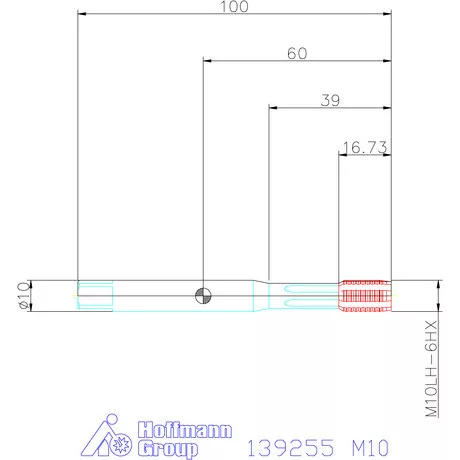 Garant Garant Master Form Steel gépi menetformázó kenőhornyokkal Balmenet HSS-E-PM, C alak 6HX M10