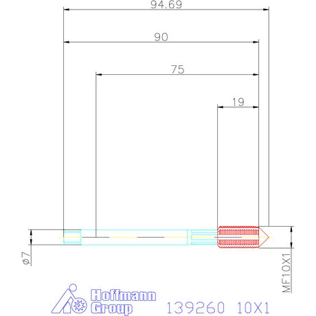 Garant Gépi menetformázó kenőhornyokkal HSS-E-PM 10X1