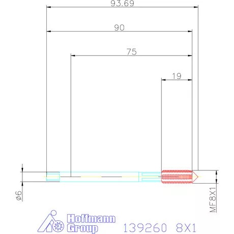 Garant Gépi menetformázó kenőhornyokkal HSS-E-PM 8X1
