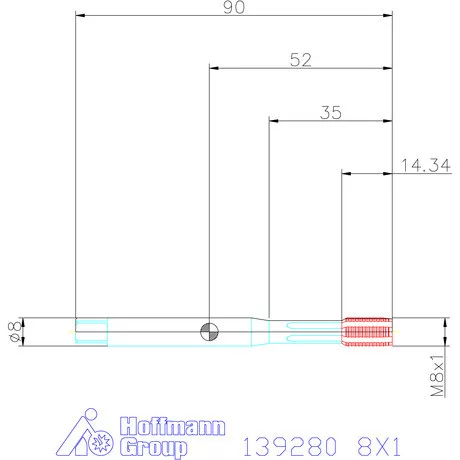 Garant Garant Master Form Steel gépi menetformázó kenőhornyokkal HSS-E-PM 8X1