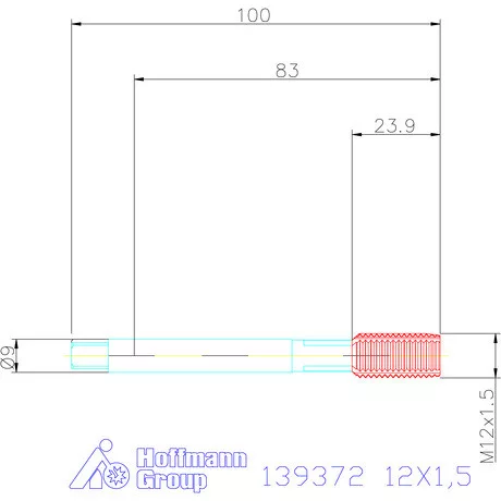 Holex Gépi menetformázó kenőhornyokkal HSS-E 12X1,5