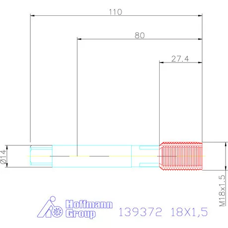 Holex Gépi menetformázó kenőhornyokkal HSS-E 18X1,5