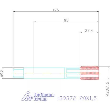 Holex Gépi menetformázó kenőhornyokkal HSS-E 20X1,5