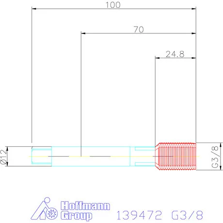 Holex Gépi menetformázó kenőhornyokkal HSS-E G3/8